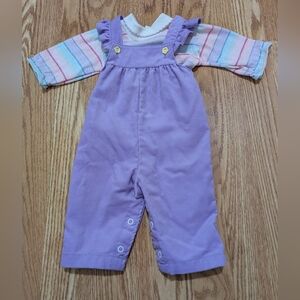 Vintage Healthtex Lavender Corduroy Overalls Infant 3 Months